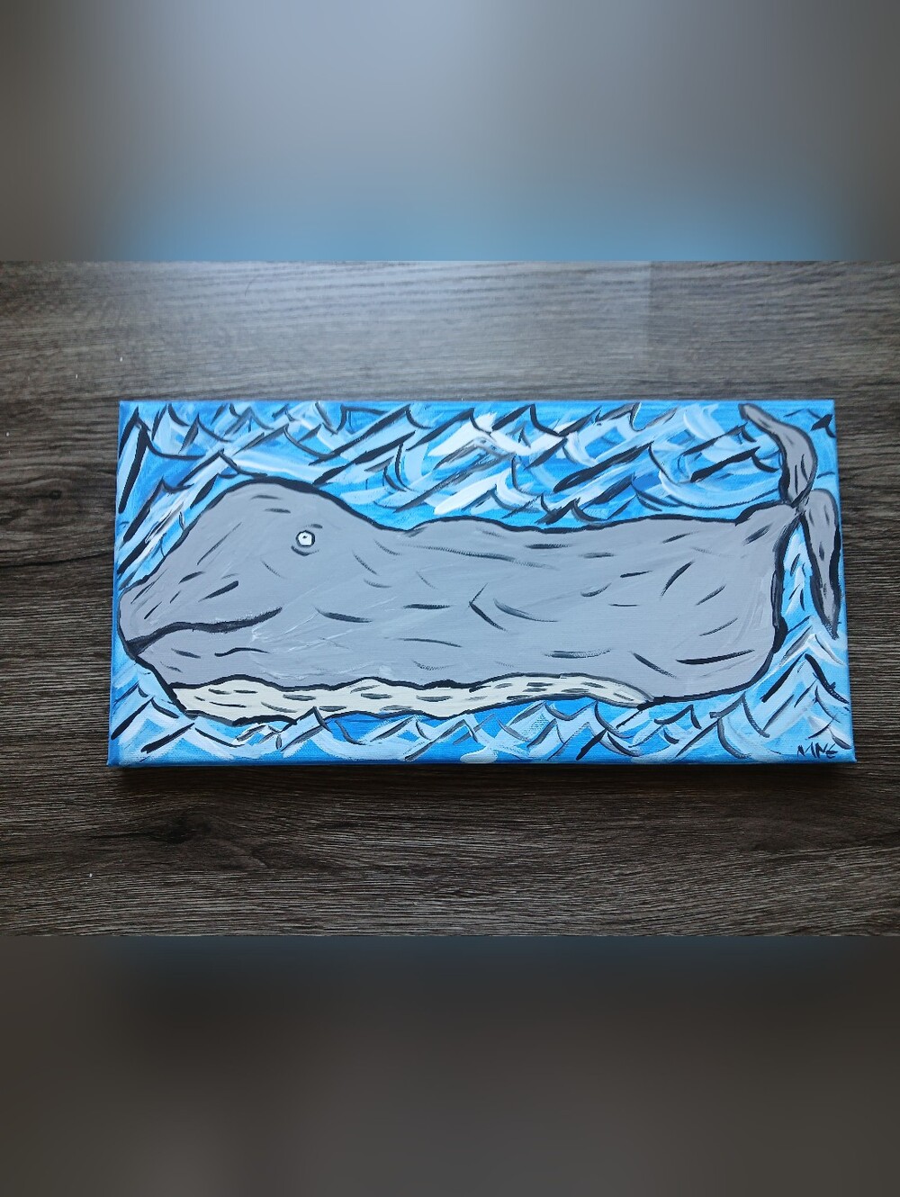 Whale Painting Folk Art